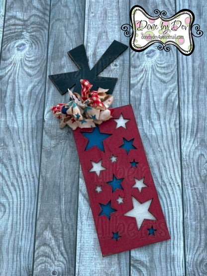 Firecracker with Stars - SVG Digital Download