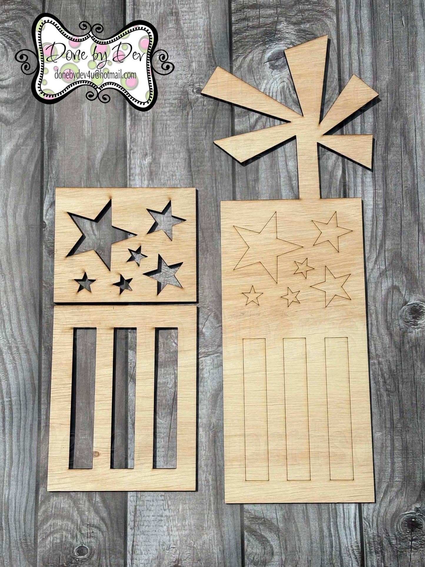 Firework with Stars & Bars Unfinished kit
